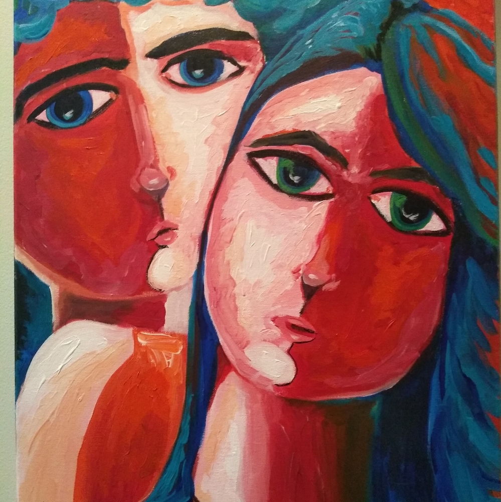 Painting original acrylic art on canvas